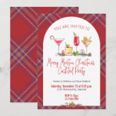 Plaid Kerst Party Vakantie Cocktail Werk Party Kaart (Voorkant / Achterkant)