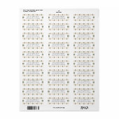 Plaid kerst retouradreslabel etiket (Full Sheet)