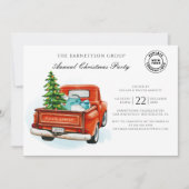 Plaid Kerst Vakantie Zakelijk Logo Party Kaart (Voorkant)