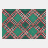 Plaid Kerst Xmas Gift Wrapping Paper Rolls (Voorkant 3)