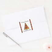 Plaid Kerstboom Kerst stickers (Envelop)