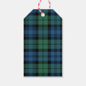 Plaid Kerstfeest Rustieke Campbell Tartan Cadeaulabel (Achterkant)