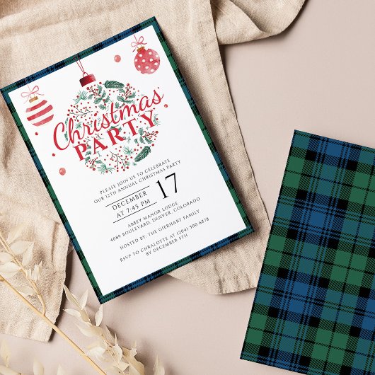 Plaid Kerstfeest Rustieke Campbell Tartan Kaart