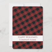 Plaid Kerstman rendier feestelijke kerstparty bedr Kaart (Achterkant)