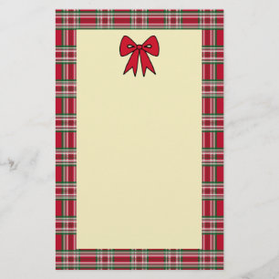 Plaid Kerstmis brief briefpapier