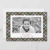 Plaid Kerstmis Fotokaart Feestdagenkaart (Voorkant)