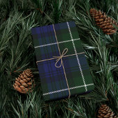 Plaid Kerstmis Groene Rustieke Tartan Vakantie Cadeaupapier