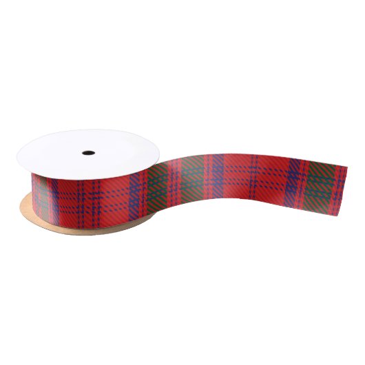 Plaid Kerstvakantie Rustieke Rode Tartan Satijnen Lint (Spoel)