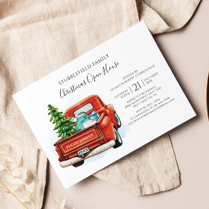 Plaid Landelijke Truck Kerst Landelijke Uitnodigin Flyer