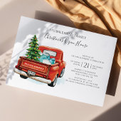 Plaid Landelijke Truck Kerst Landelijke Uitnodigin Flyer