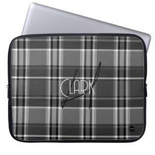Plaid Laptop Hoesje met Grey HAMbyWG Sleeve