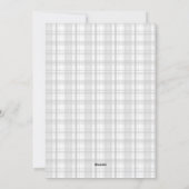 Plaid LIEFDE Minimalistisch Schrift Grijs Verticaa Feestdagenkaart (Achterkant)