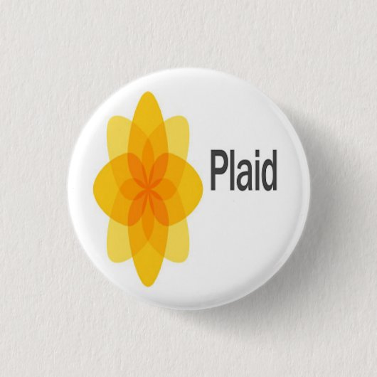 Plaid Logo Ronde Button 3,2 Cm (Voorkant)