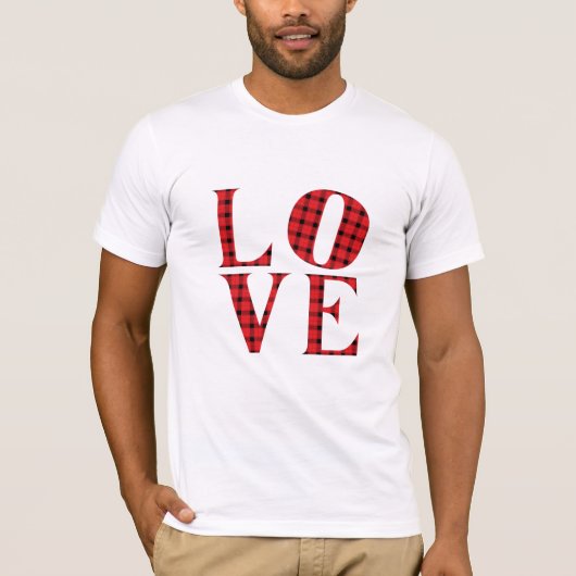 Plaid LOVE T-shirt (Voorkant)