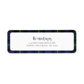 Plaid MacKenzie Tartan Familie Retouradres Etiket (Voorkant)