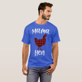 Plaid Mama Hen Flanel Kip Grappige Ranch Moeder T-shirt (Voorkant volledig)