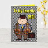 Plaid Man 2 Vaderdag Kaart (Gele Bloem)