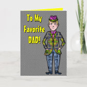 Plaid Man Vaderdag Kaart (Voorkant)