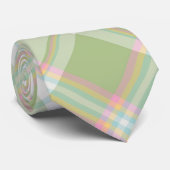 Plaid Mannen Stropdas - Multi Spring Kleuren {S2D1 (Opgerold)