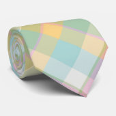 Plaid Mannen Stropdas - Multi Spring Kleuren {S2D1 (Opgerold)