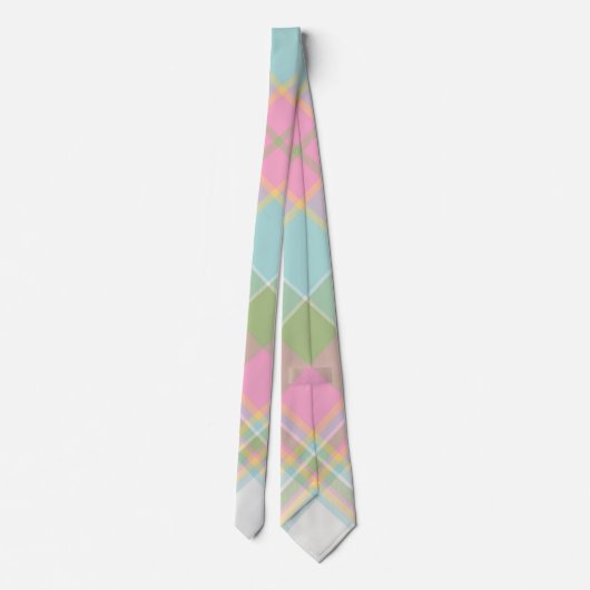 Plaid Mannen Stropdas - Multi Spring Kleuren {S2D2 (Achterkant)