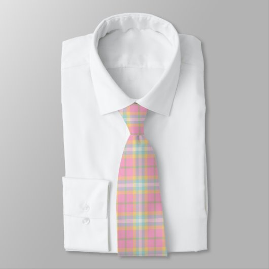 Plaid Mannen Stropdas - Spring Colors {S2D5} (Gebonden)