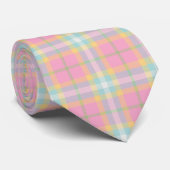 Plaid Mannen Stropdas - Spring Colors {S2D5} (Opgerold)