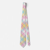 Plaid Men's Tie - Multi Spring Colors {S2D20} Stropdas (Voorkant)