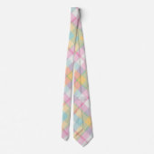 Plaid Men's Tie - Multi Spring Colors {S2D20} Stropdas (Achterkant)