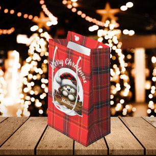 Plaid Merry Christmas Beer Klein Cadeauzakje