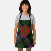 Plaid Merry Christmas& Bright Apron Schort (Insitu)