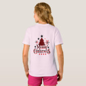 Plaid Merry Christmas Girls T-Shirt (Achterkant volledig)