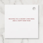 Plaid Merry Christmas Holiday Bedankjes Labels (Achterkant)