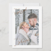 Plaid Merry & Married Script Foto Kaart (Voorkant)