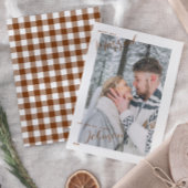 Plaid Merry & Married Script Foto Kaart