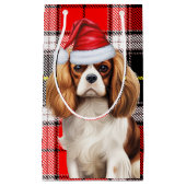 Plaid met een Schattigee King Charles Christmas Do Klein Cadeauzakje (Voorkant)