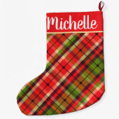Plaid met Naam Grote Kerstsok (Achterkant)