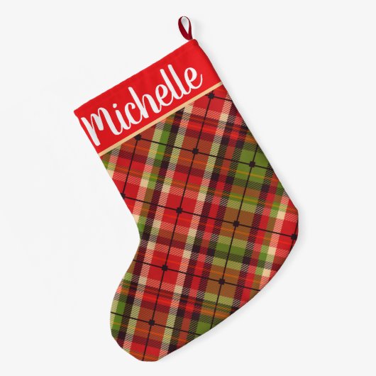 Plaid met Naam Grote Kerstsok (Achterkant (Hangend))