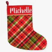 Plaid met Naam Grote Kerstsok (Voorkant)