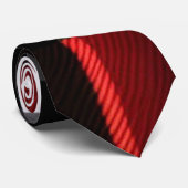 Plaid Modern Abstract Rood Zwart Plaid Collectie Stropdas (Opgerold)