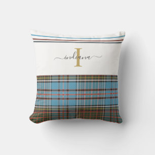 Plaid Monogram Clan Anderson Rustieke Tartan Buitenkussen