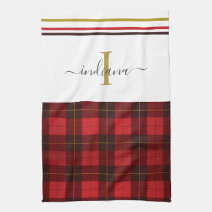 Plaid Monogram Elegante Clan Wallace Tartan Theedoek