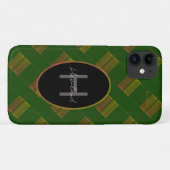 Plaid Monogram iPhone Hoesje HAMbWG (Achterkant (horizontaal))