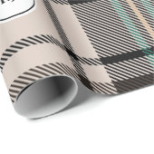 Plaid Monogram Klassiek Kerst Inpakpapier (Rol Hoek)