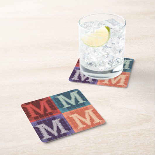 Plaid Monogram M Onderzetter Set (Insitu)