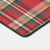 Plaid Monogram Naam Script Rustic Custom Bureaumat (Hoek)