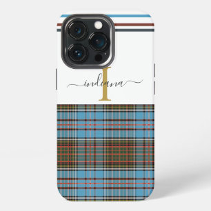 Plaid Monogram Schrift Clan Anderson Tartan iPhone 13 Pro Hoesje