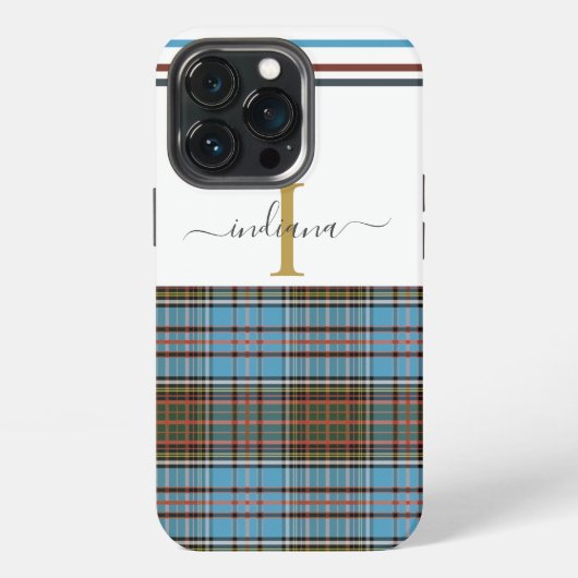Plaid Monogram Schrift Clan Anderson Tartan iPhone Hoesje (Achterkant)