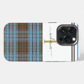 Plaid Monogram Schrift Clan Anderson Tartan iPhone Hoesje (Achterkant horizontaal)