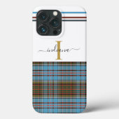 Plaid Monogram Script Clan Anderson Tartan Case-Mate iPhone Case (Achterkant)